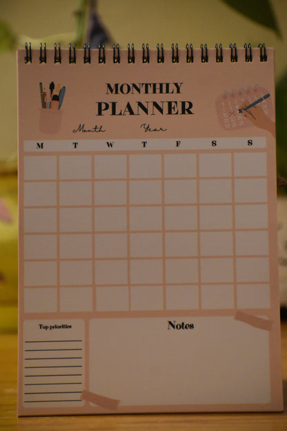 Monthly planner undated