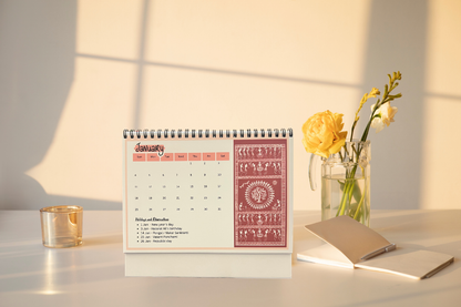 Bharat Kala | Folk Art Desk Calendar 2026